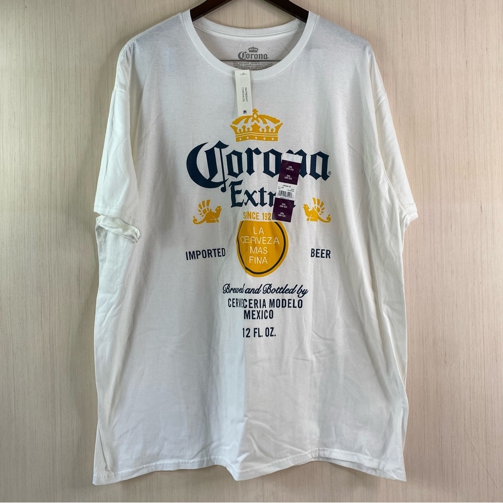 NWT Corona Extra Graphic White T-Shirt for Men 2XL